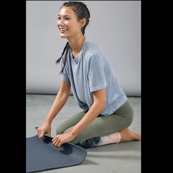 NWT All Felix Anthropologie Blue Terrycloth TShirt (M) - Picture 2 of 10